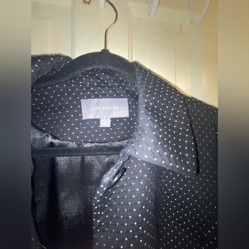 Ann Taylor black polka dot dressy jacket